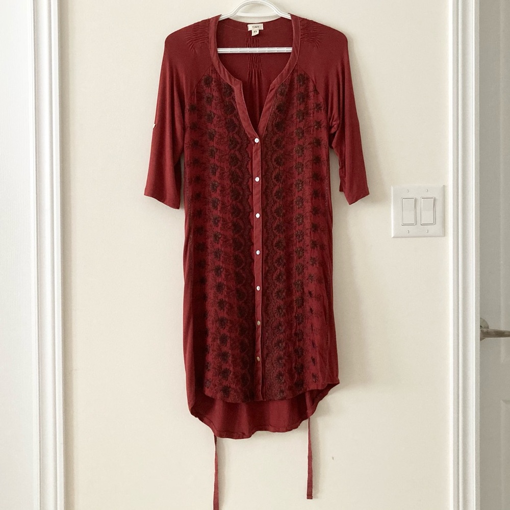 Anthropologie Tiny Embroidered Tunic Dress XS - Picture 2 of 9